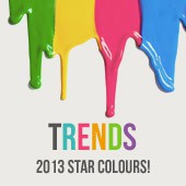 Hurry up, 15% off just for one day! 2013 colour trends.