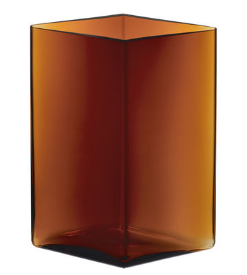 Iittala Ruutu Vase - by Ronan & Erwan Bouroullec / 20,5 x 27 cm. Copper