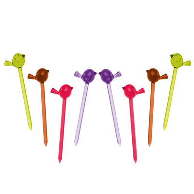 Koziol PI:P Appetisers skewers - For cocktail snacks / Set of 8. Multicoulered