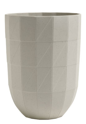 Hay Paper Porcelain Vase - Large - Ø 14 x H 19 cm. Grey