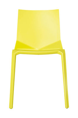 Kristalia Plana Stackable chair - Plastic. Fluorescent green