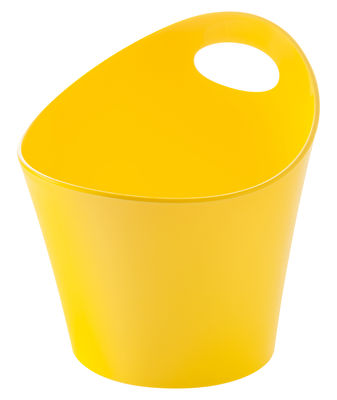 Koziol Pottichelli M Pot - Ø 17 cm x H 15,3 cm. Opaque yellow