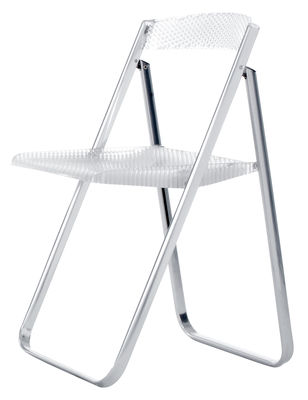 Kartell Honeycomb Foldable chair - transparent - Polycarbonate & metal. Crystal