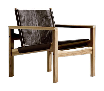Objekto Peglev Armchair - Armchair. Dark brown,Light wood