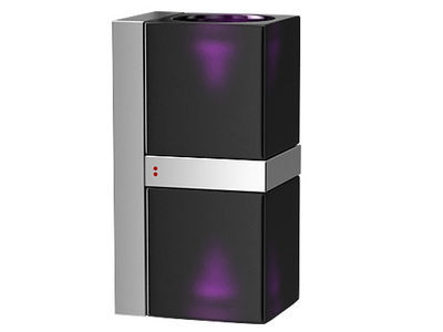 Fabbian Cubetto - Black Glass Wall light - Double. Black,Purple