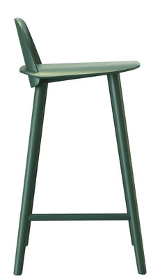 Muuto Nerd Bar chair - H 65 cm - Wood. Green