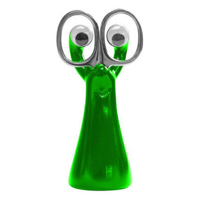 Koziol Mini-Edward Scissors - for manicure with base. Transparent green