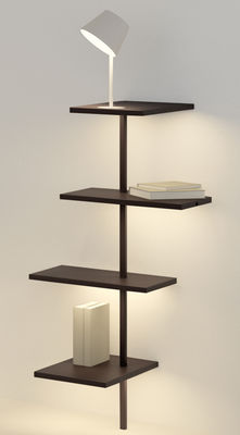 Vibia Suite Luminous shelf. White,Dark brown
