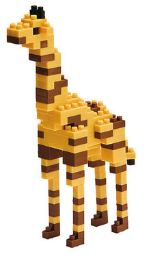 Mark's Nanoblock Mini - Girafe Construction game - Giraffe. Yellow,Brown,Black