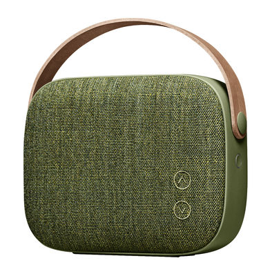 Vifa Helsinki Bluetooth speaker - Bluetooth / Fabric & leather. Willow green