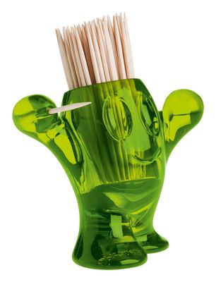 Koziol Pic'Nix Toothpick holder. Transparent olive green