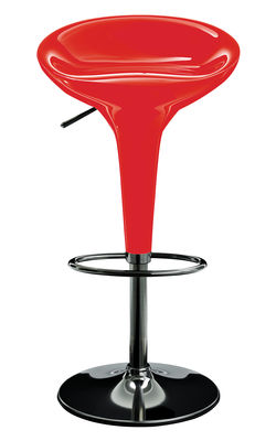 Magis Special Bombo Adjustable bar stool - Pivoting - H 61 to 84 cm. Red