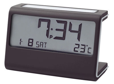 Lexon Ela Alarm clock. Matt dark grey