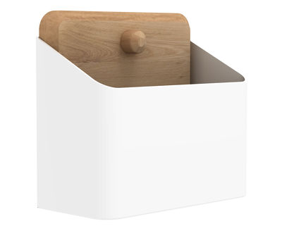 Universo Positivo Pin Box Medium Wall storage - W 18 cm. White,Natural oak
