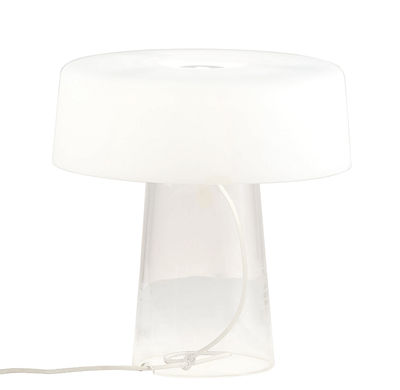 Prandina Glam Small Table lamp - H 30 cm / Switch. White,Transparent