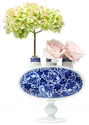 Moooi Delft Blue 3 Vase. White,Blue