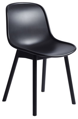 Wrong for Hay Neu WH Chair - Plastic shell & wood legs by Hay Black