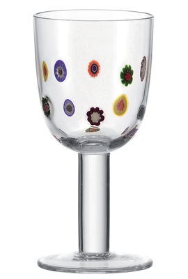 Leonardo Millefiori Wine glass. Transparent