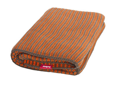 Fatboy Klaid Blanket - 130 x 200 cm. Taupe,Fluorescent orange