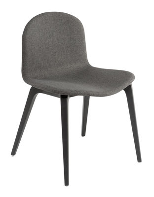Ondarreta Bob XL Padded chair - Fabric upholstery - W 52 cm. Charcoal grey
