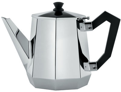 Alessi Memories from the future - Ottagonale Teapot. Black,Glossy steel