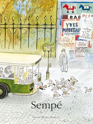 Image Republic Sempé Bus Poster. Multicoulered