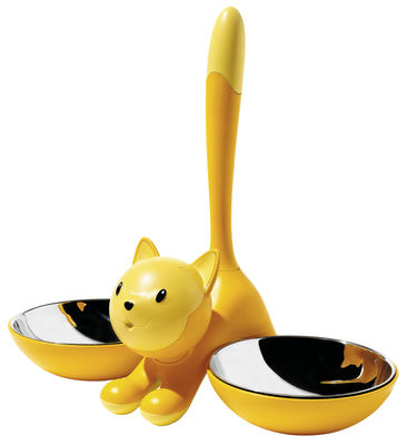 A di Alessi Tigrito Dish - For cats. Yellow