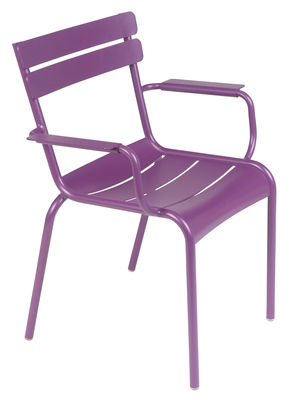 Fermob Luxembourg Stackable armchair. Aubergine
