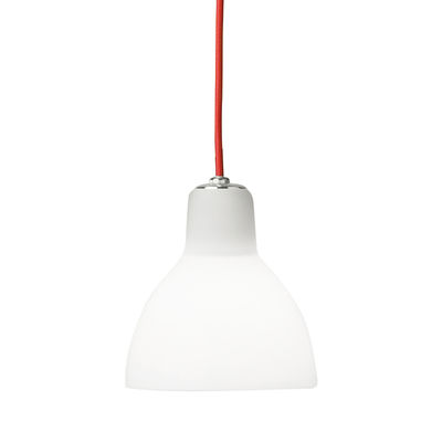 Rotaliana Luxy H5 Pendant - Red cable. Red,Glossy white