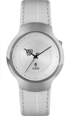 Alessi Watches Dressed Watch - Leather strap. White