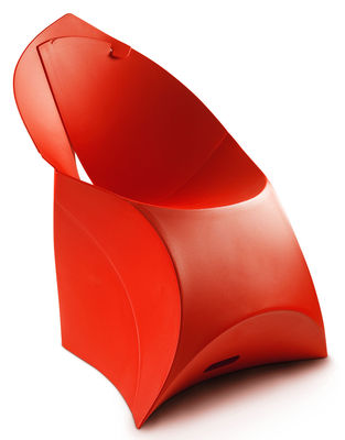 Flux Chair Folding armchair - Polypropylene. Red