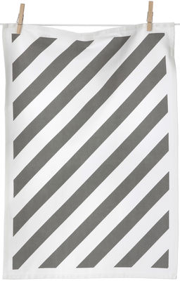 Ferm Living Stripe Tea towel. Grey