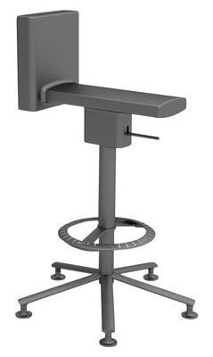 Magis 360° Adjustable bar stool - Pivoting - Wheels. Grey