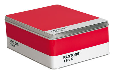 Seletti Pantone Box - Metal box - H 11 cm. Ruby pink 186C