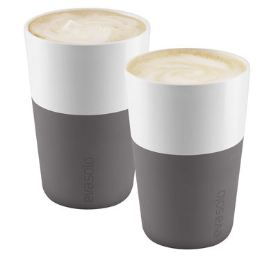 Eva Solo Cafe Latte Mug - Set of 2 - 360 ml. White,Grey elephant