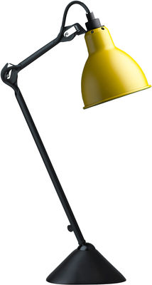DCW éditions - Lampes Gras N°205 Table lamp. Mat black,Matt yellow