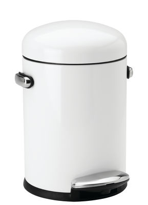Simple Human Retro Pedal bin - 4,5 Liters. White