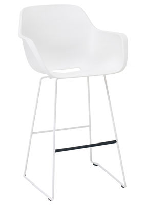 Extremis Captain's Bar chair - H 74 - Plastic & metal leg. White