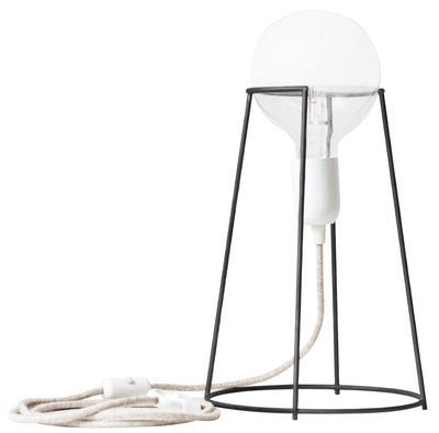 ENOstudio Agraffé Table lamp - H 37 cm. Dark grey