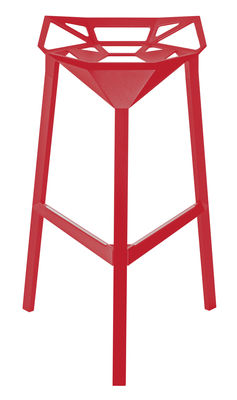 Magis Stool One Bar stool - H 77 cm - Metal. Red