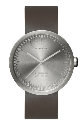 LEFF amsterdam D42 Watch - Leather wristband. Steel,Brown