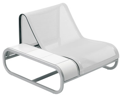 Ego Tandem Low armchair - Corian version - right armrest. White