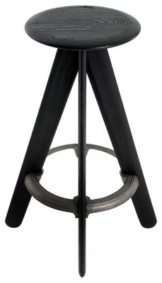 Tom Dixon Slab Bar stool - H 76 cm - Wood. Black