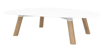 Universo Positivo Turtle Large Coffee table - Wood & metal - 100 x 78 cm. White,Natural oak