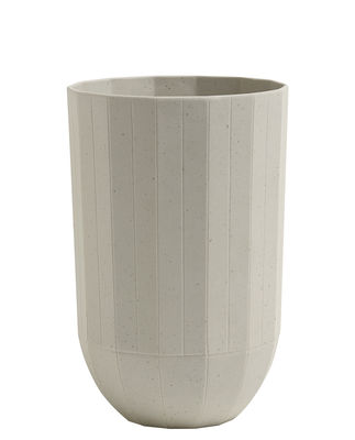 Hay Paper Porcelain Vase - Medium - Ø 9,5 x H 15 cm. Grey