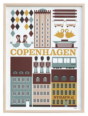 Ferm Living Copenhagen Poster - 50 x 70 cm. Multicoulered