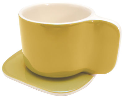 Sentou Edition Ti Coffee cup - Cup and saucer set. Green
