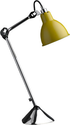 DCW éditions - Lampes Gras N°205 Table lamp. Chromed,Matt yellow