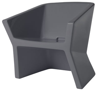 Slide Exofa Armchair - Plastic. Charcoal grey
