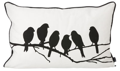 Ferm Living Lovebirds Cushion. White,Black